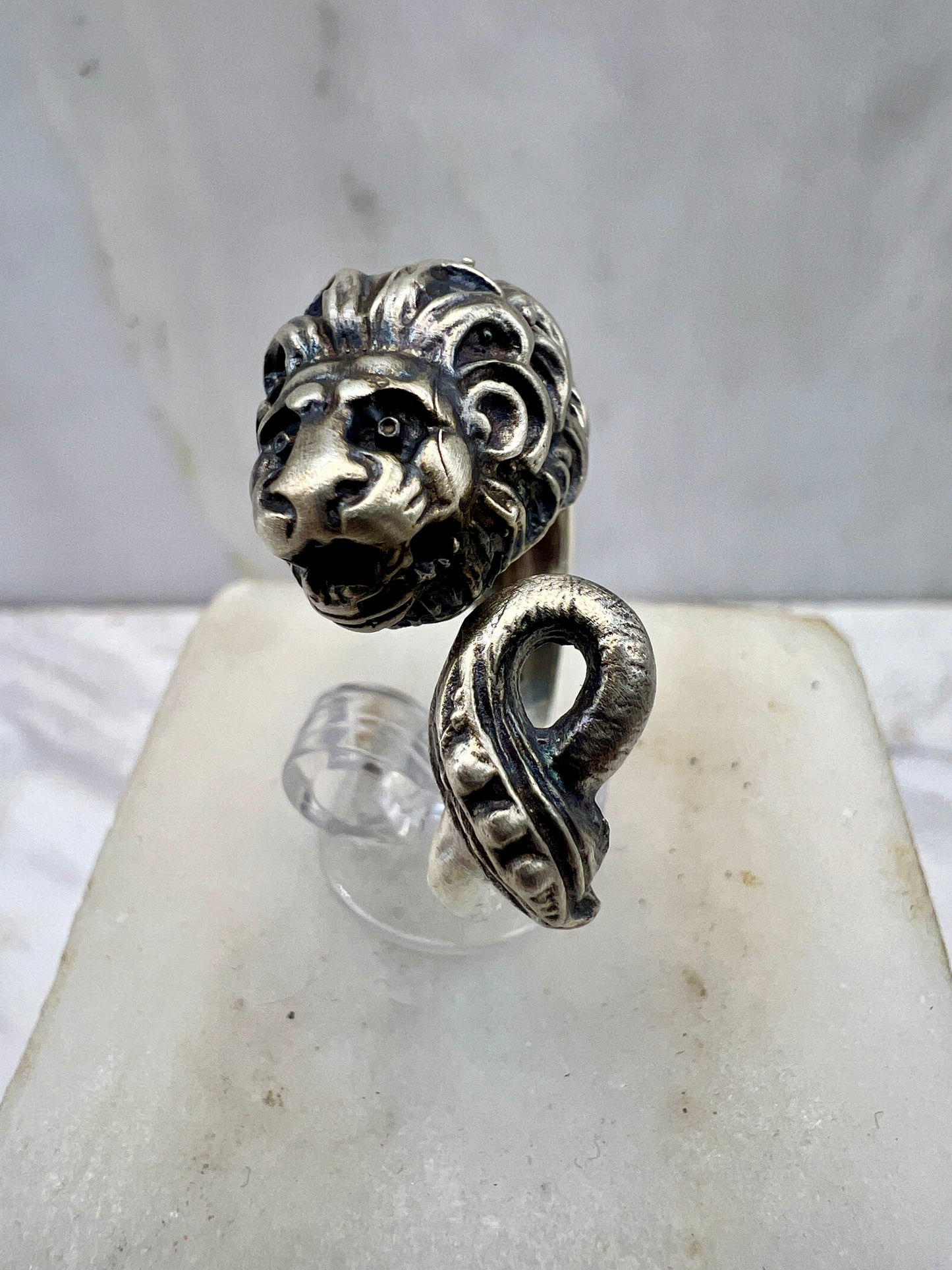 Chimera Lion Sterling Silver 925 Cuff Ring Greek jewelry