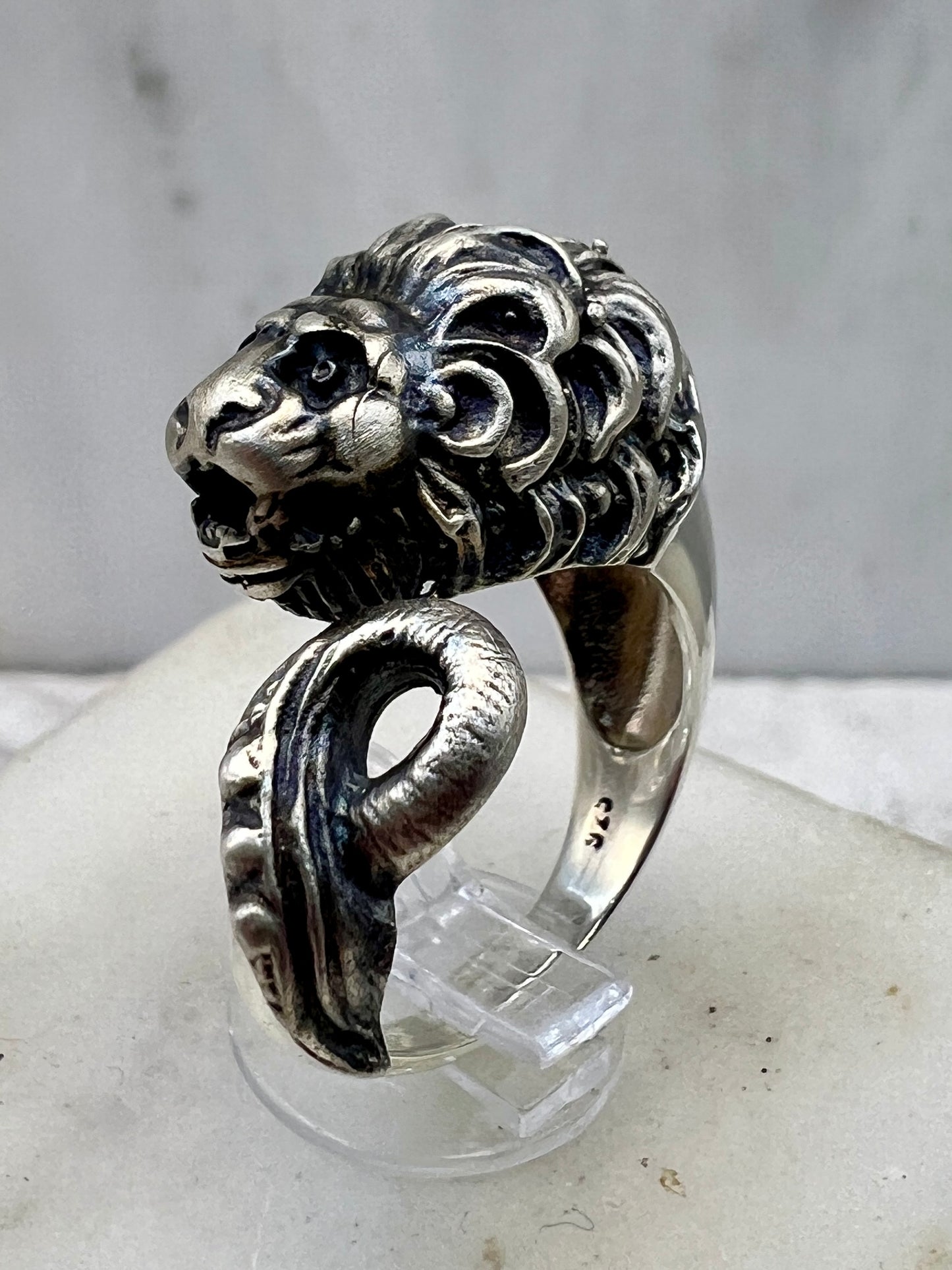 Chimera Lion Sterling Silver 925 Cuff Ring Greek jewelry