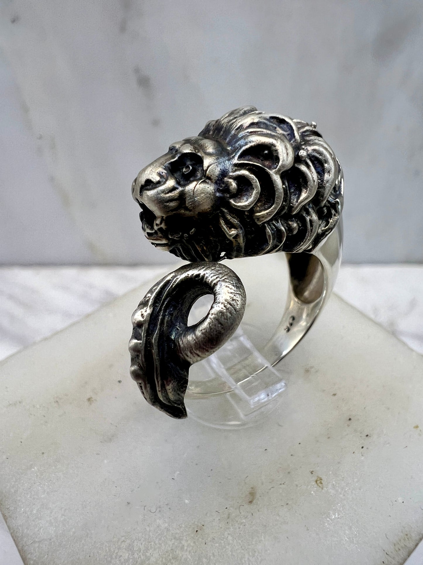 Chimera Lion Sterling Silver 925 Cuff Ring Greek jewelry