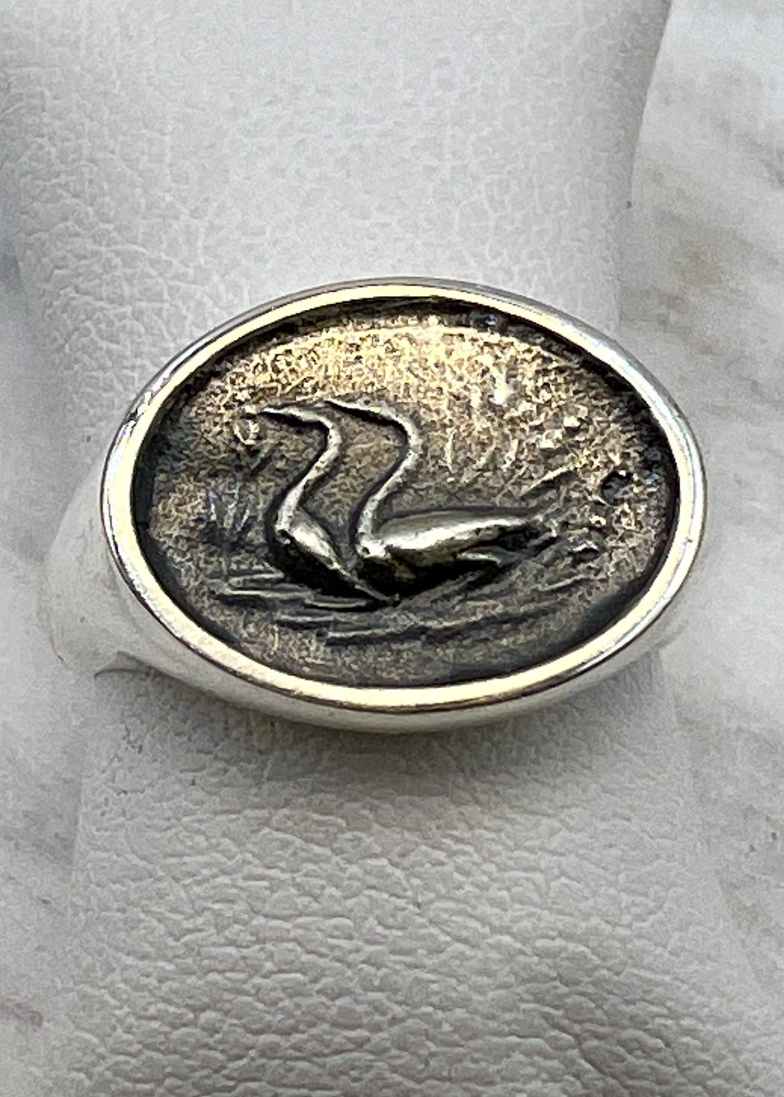 The geese Minoan Signet ring Sterling silver 925