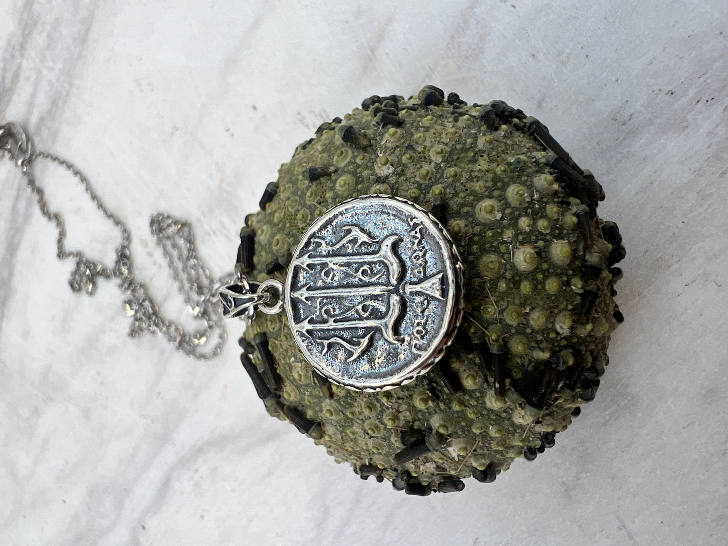 Poseidon Trident ancient Greek Historical Jewelry pendant 14 mm