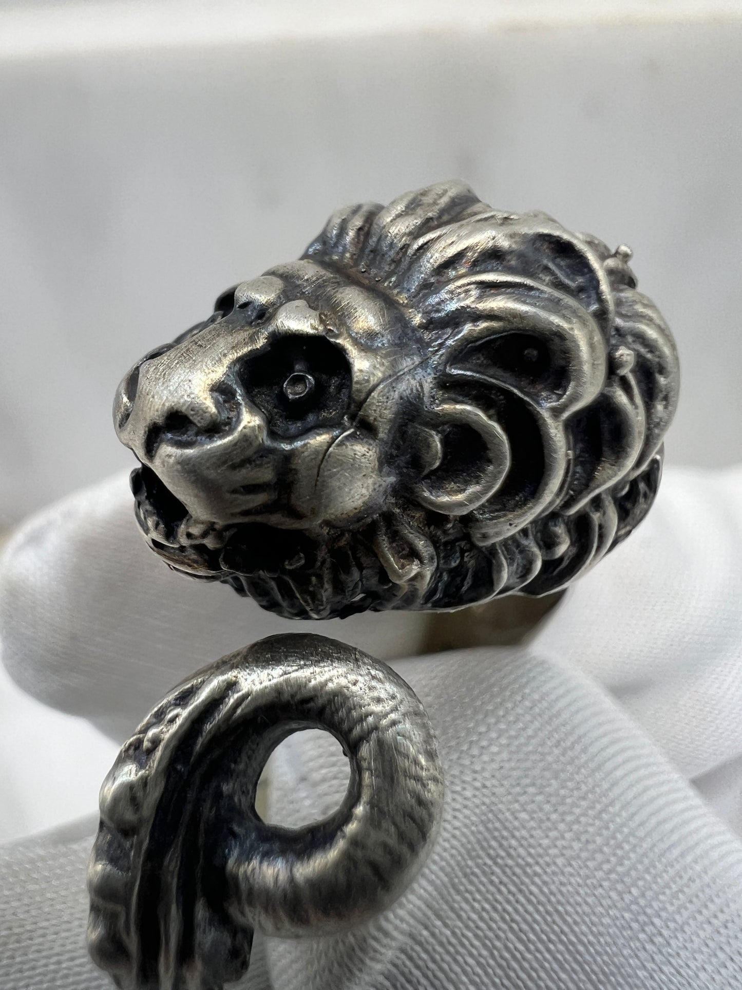 Chimera Lion Sterling Silver 925 Cuff Ring Greek jewelry