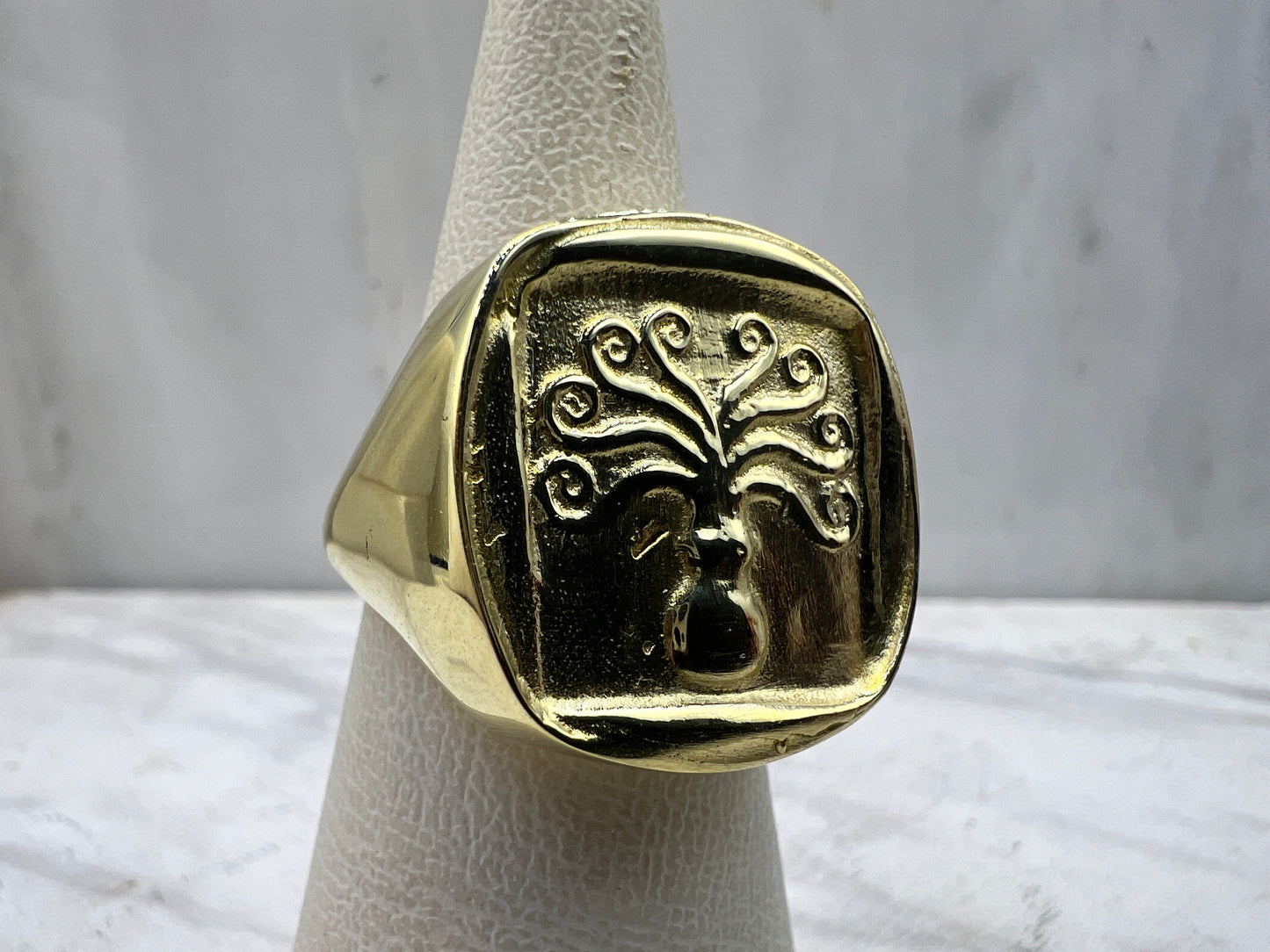 Octopus Signet ring Sterling silver 925 Goldplated