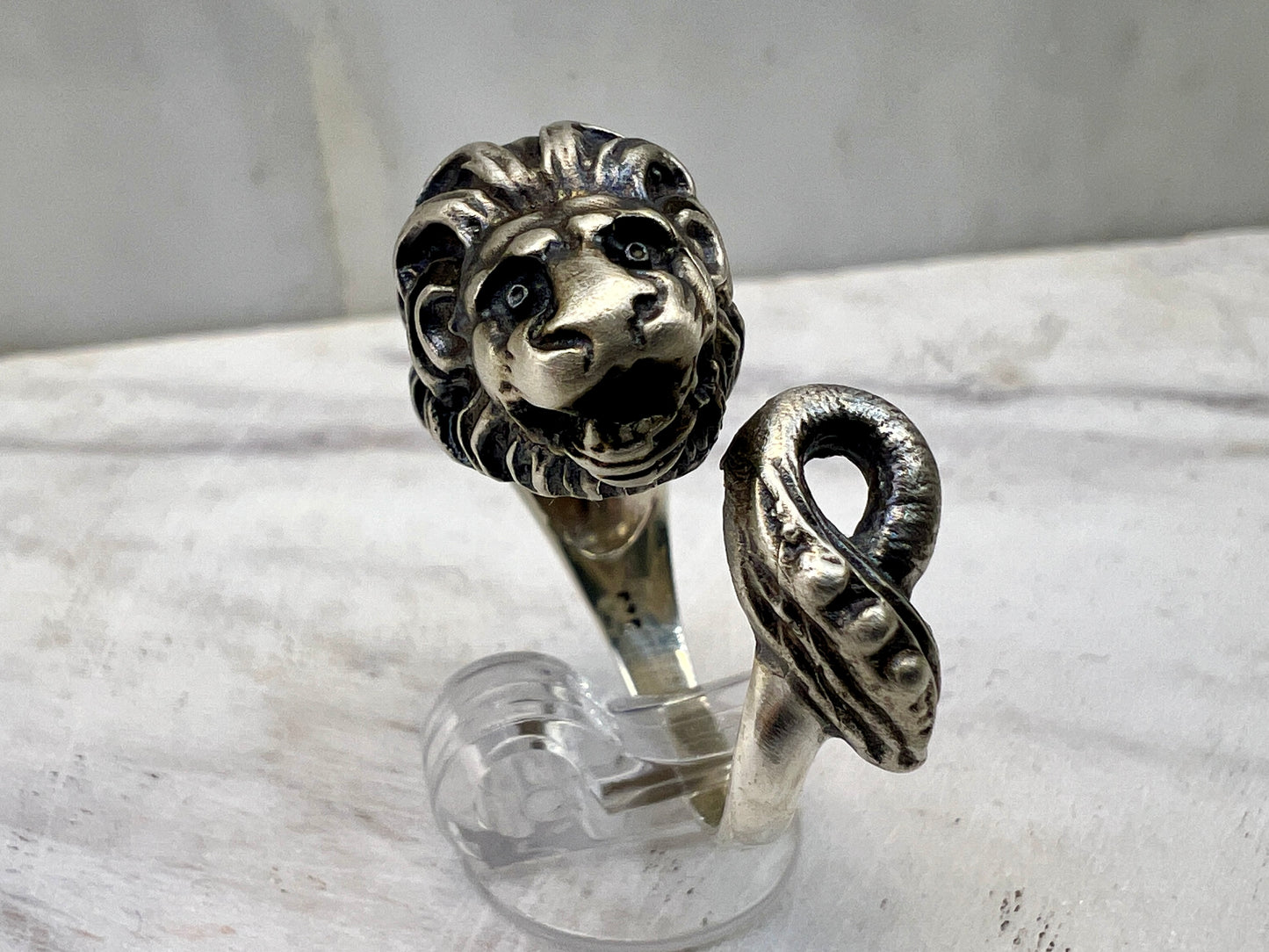 Chimera Lion Sterling Silver 925 Cuff Ring Greek jewelry