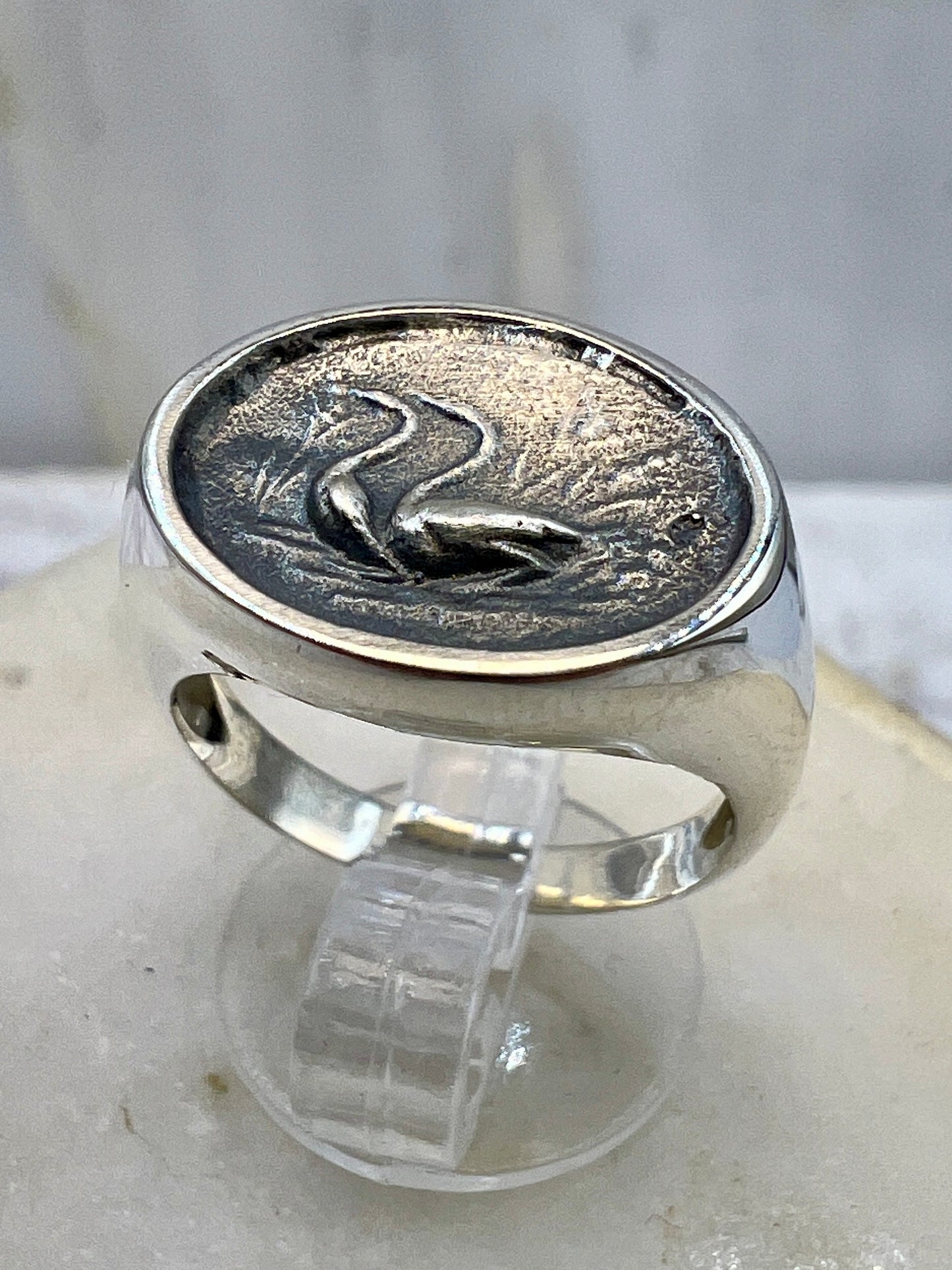 The geese Minoan Signet ring Sterling silver 925