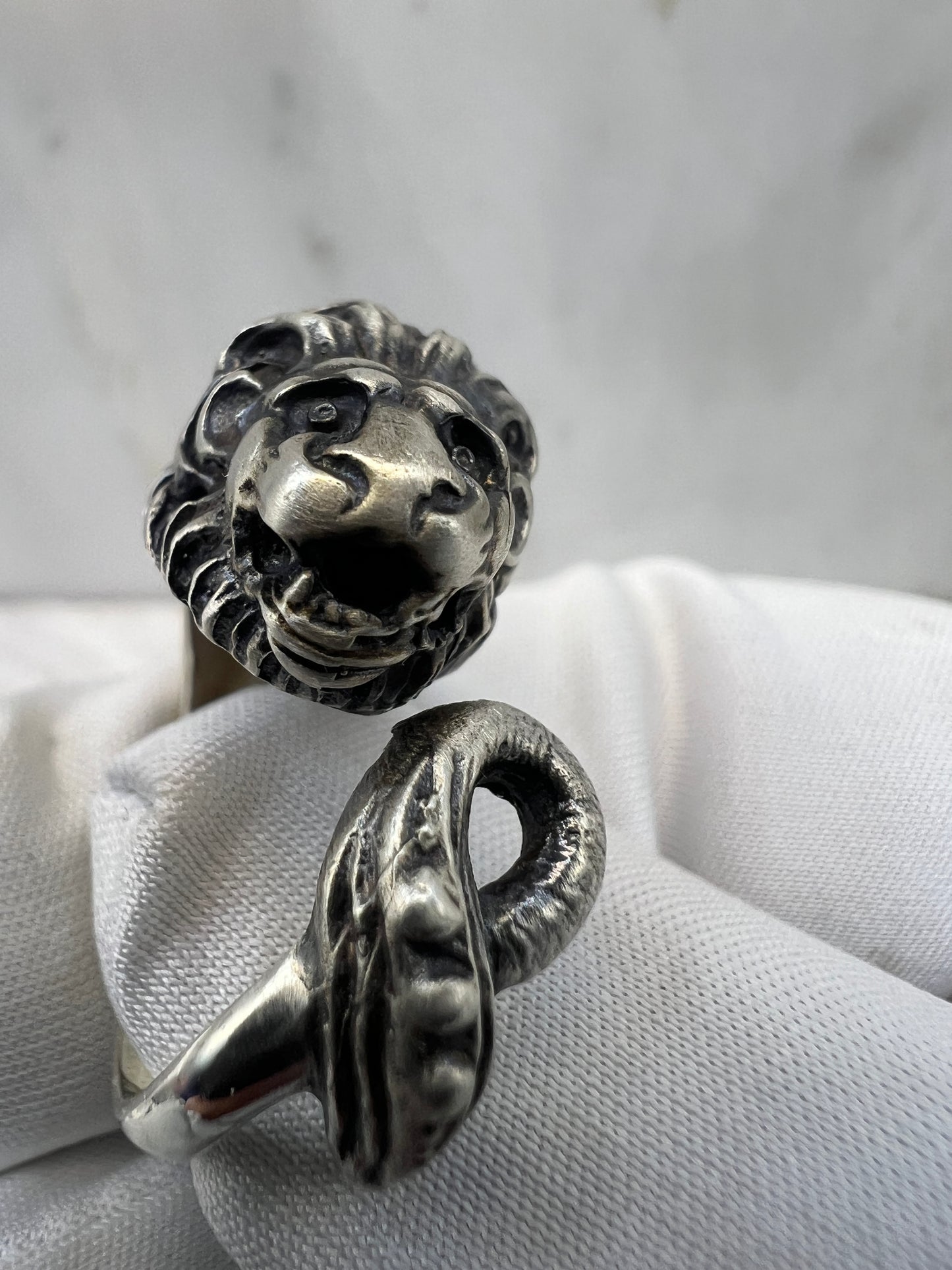 Chimera Lion Sterling Silver 925 Cuff Ring Greek jewelry