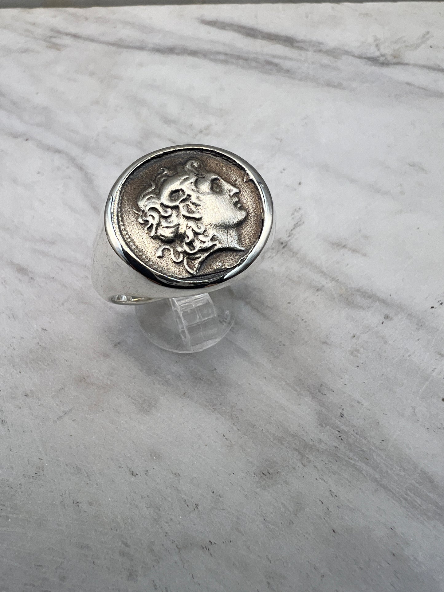 Alexander der Große Siegelring aus Sterlingsilber