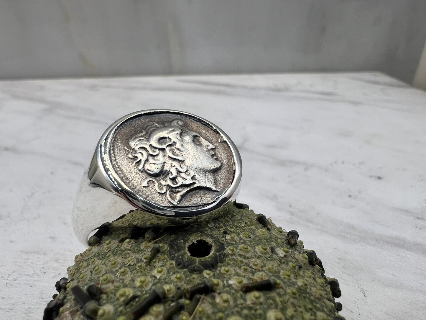 Alexander der Große Siegelring aus Sterlingsilber
