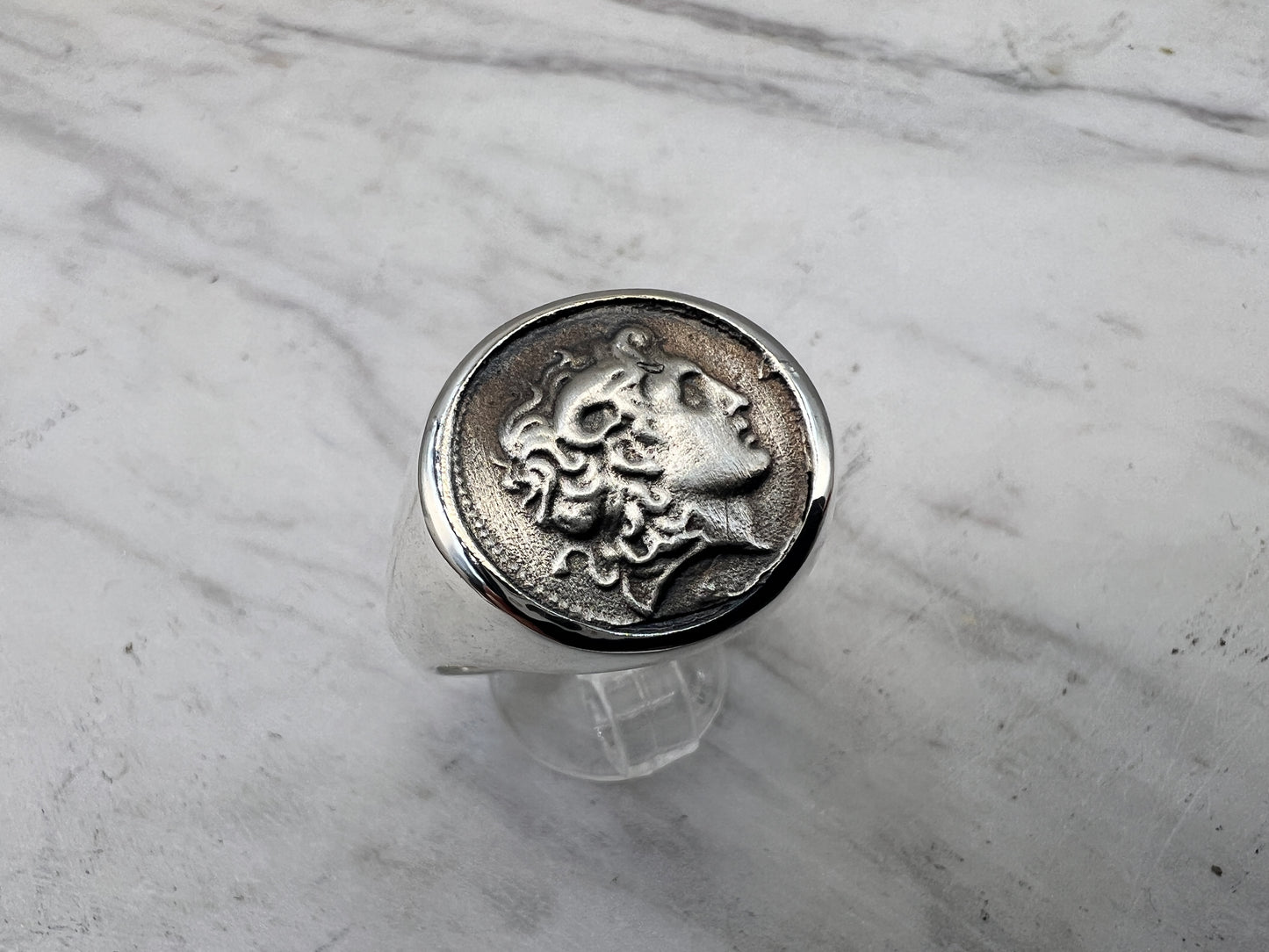 Alexander der Große Siegelring aus Sterlingsilber