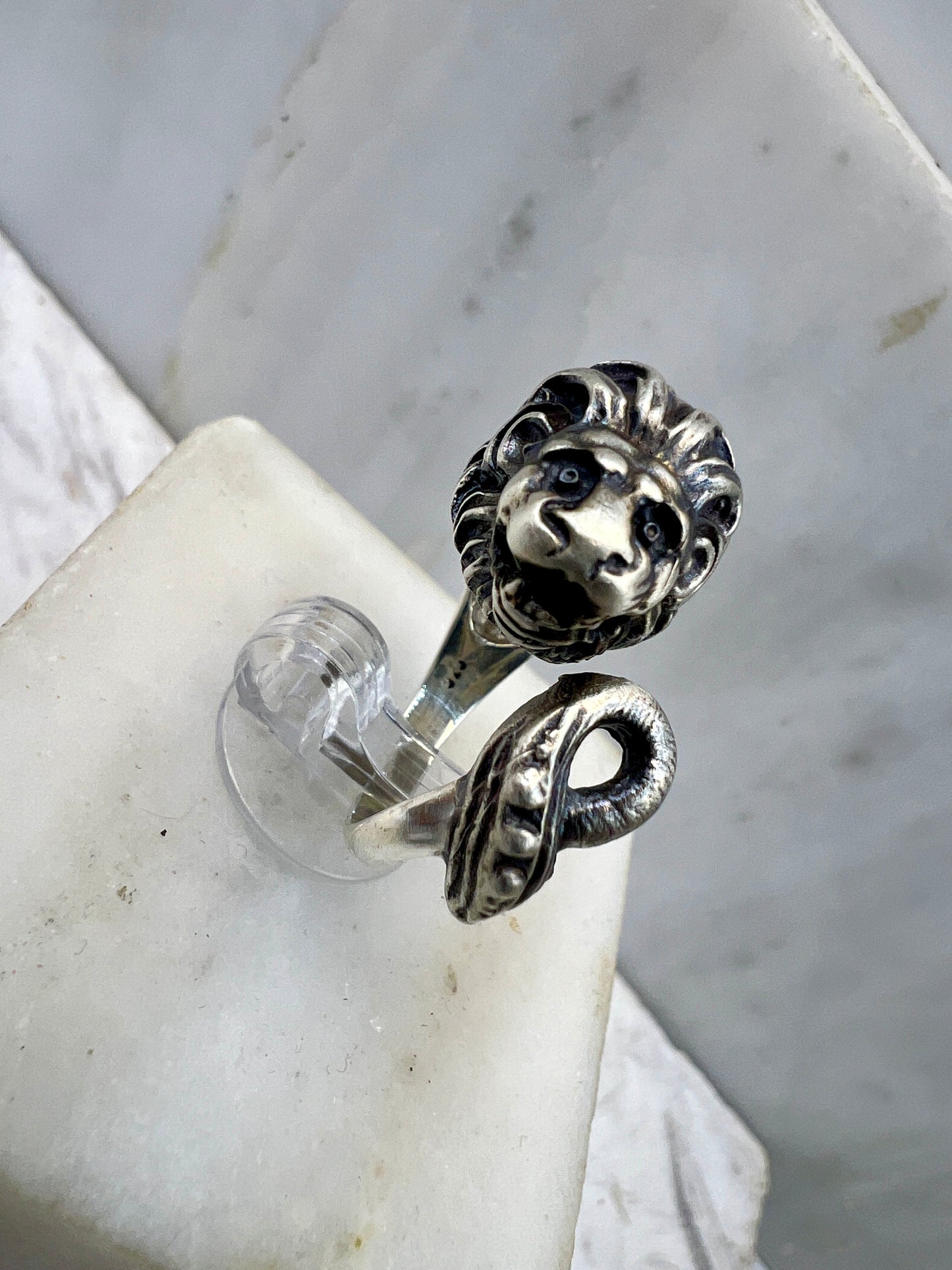 Chimera Lion Sterling Silver 925 Cuff Ring Greek jewelry