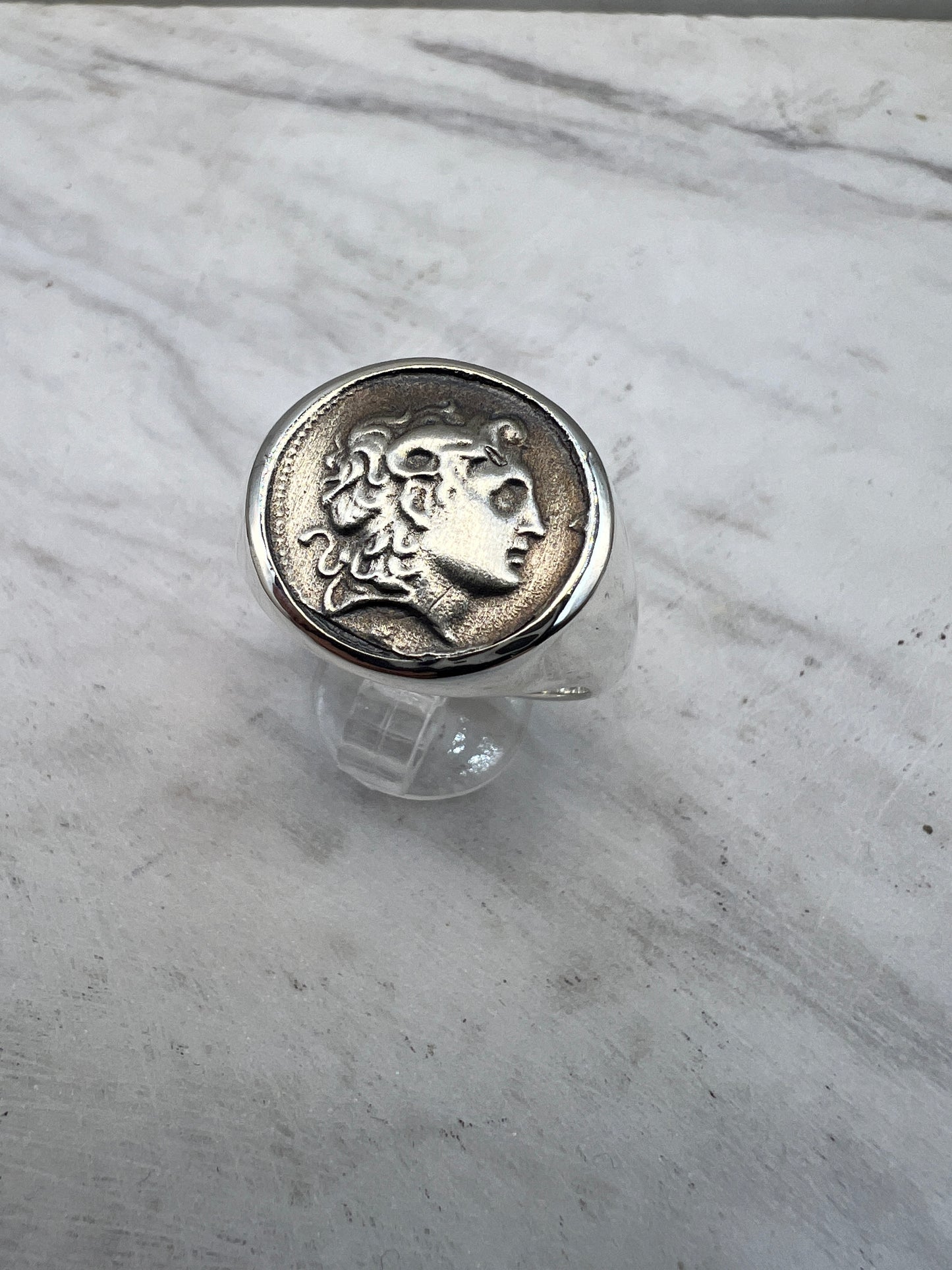 Alexander der Große Siegelring aus Sterlingsilber