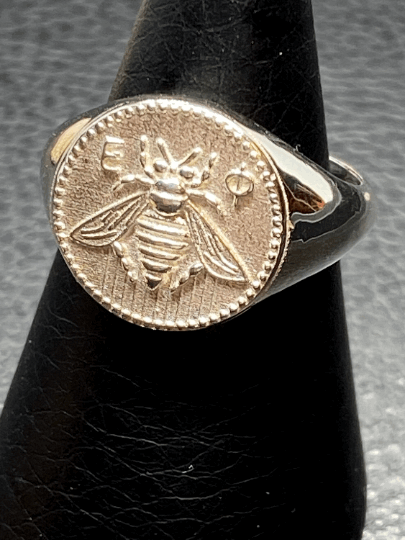 Ancient Greek Sacred Bee Goddess Artemis Signed Ring
