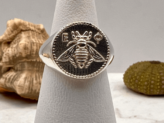 Ancient Greek Sacred Bee Goddess Artemis Signed Ring
