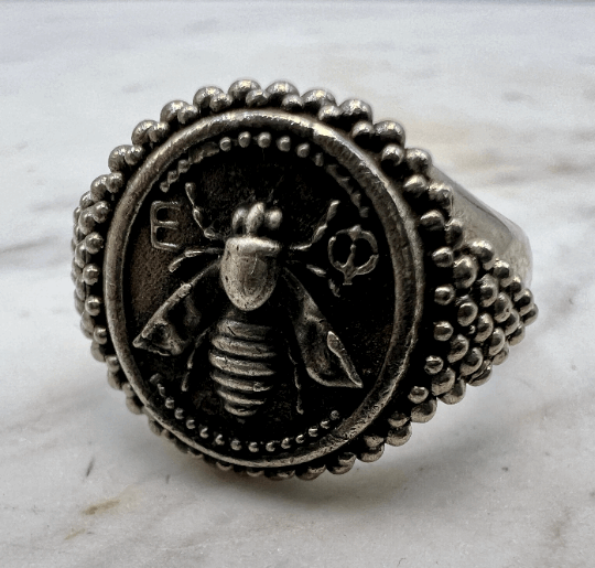 Artemis Goddess Ancient Greek Sacred Bee Medallion Coin Ring  Bee ring, bumble bee, honey bee signet ring
