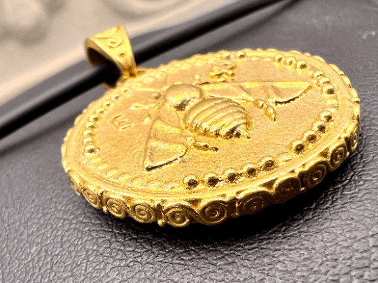 Artemis Bee Greece Asia Ephesus Goddess copy Ancient Stag Tetradrachm coin jewelry handmade Bronze Gold plated