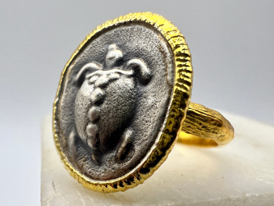 Turtle Ancient Greek Coin Tortoise Copy Solid Gold