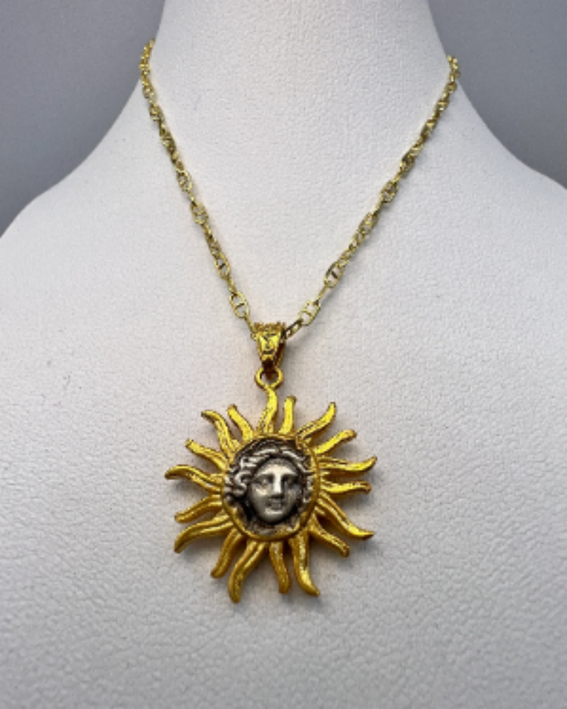 God of the sun HELIOS ancient coin copy Pendant Sterling silver 925