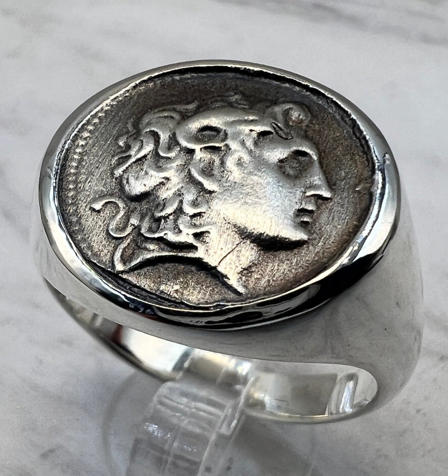 Alexander der Große Siegelring aus Sterlingsilber