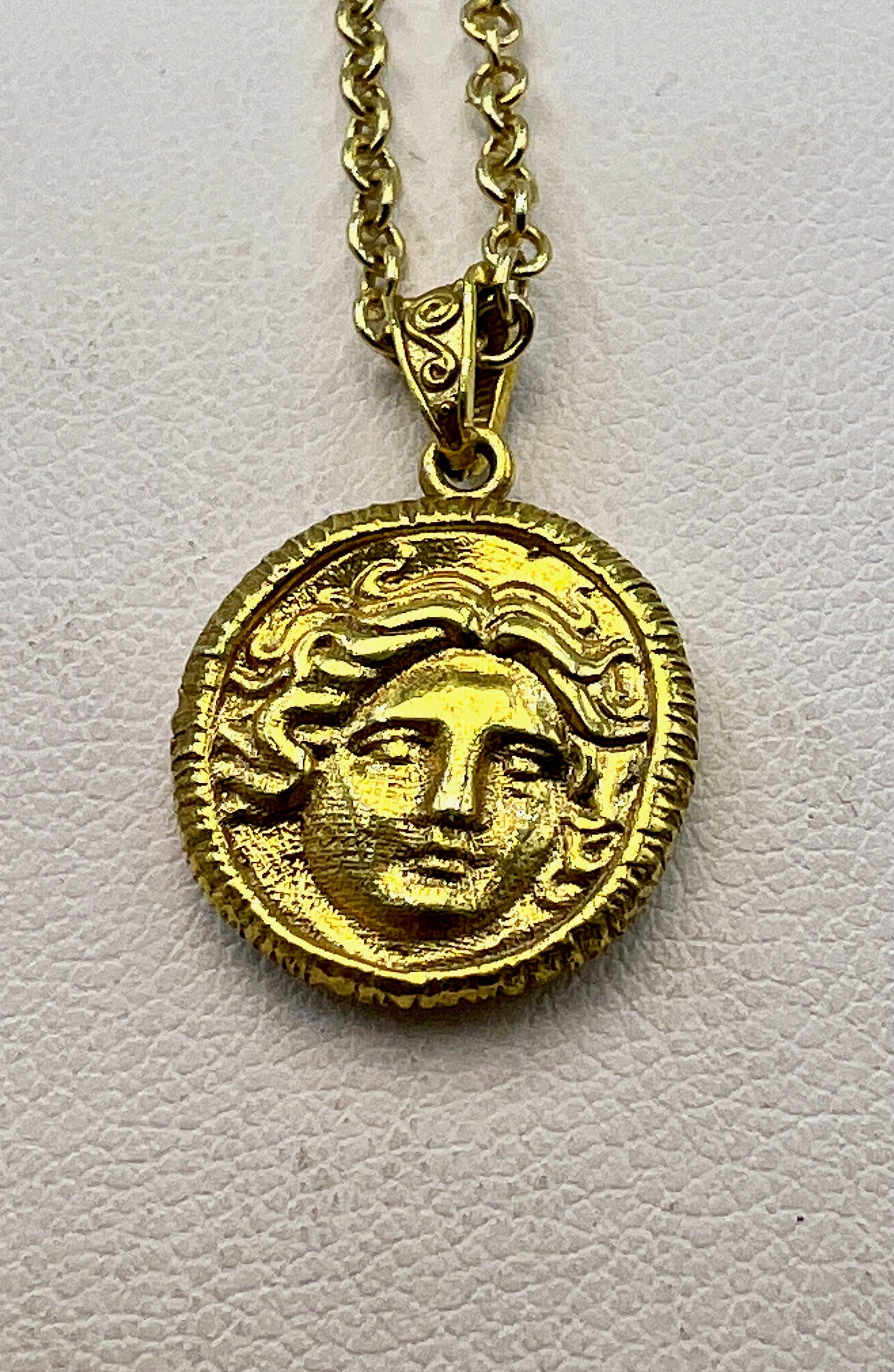 Helios Sun God Ancient Greek coin pendant copy