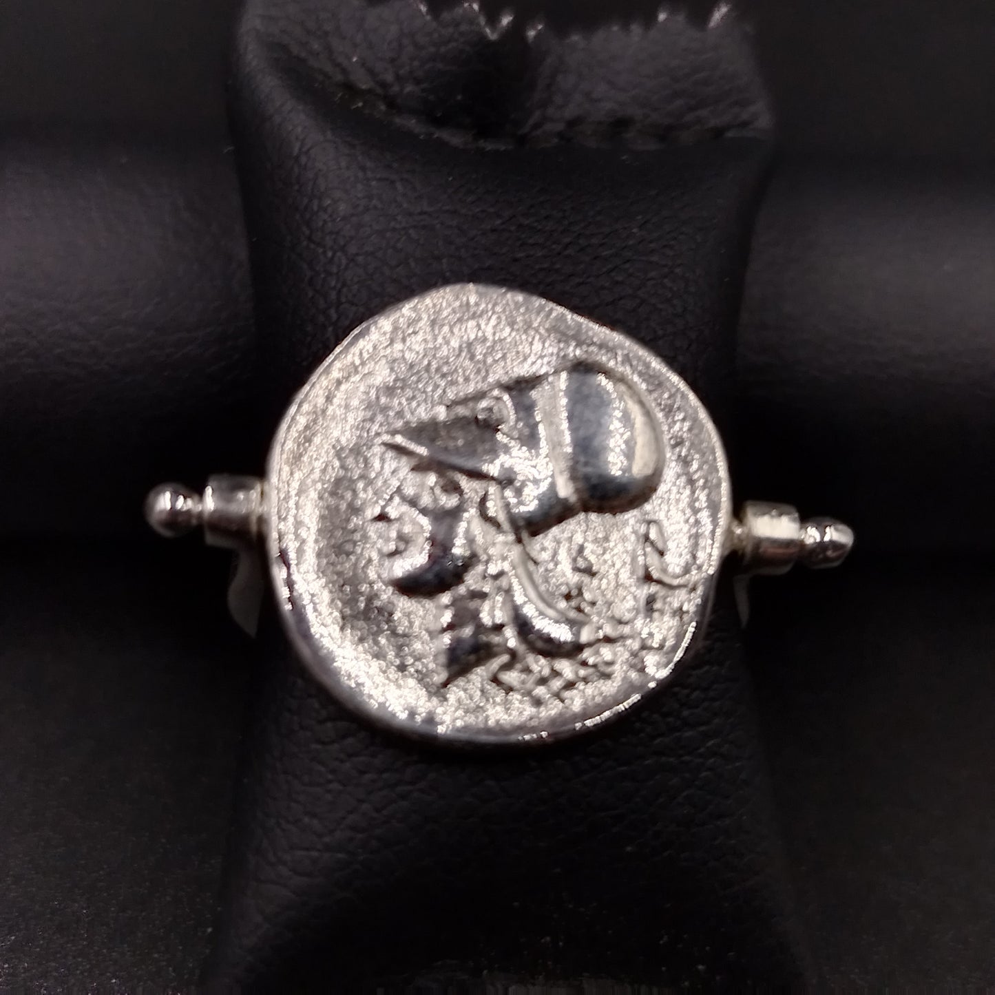 Pegasus the flying horse Ancient Greek coin copy spinner ring Sterling silver handmade