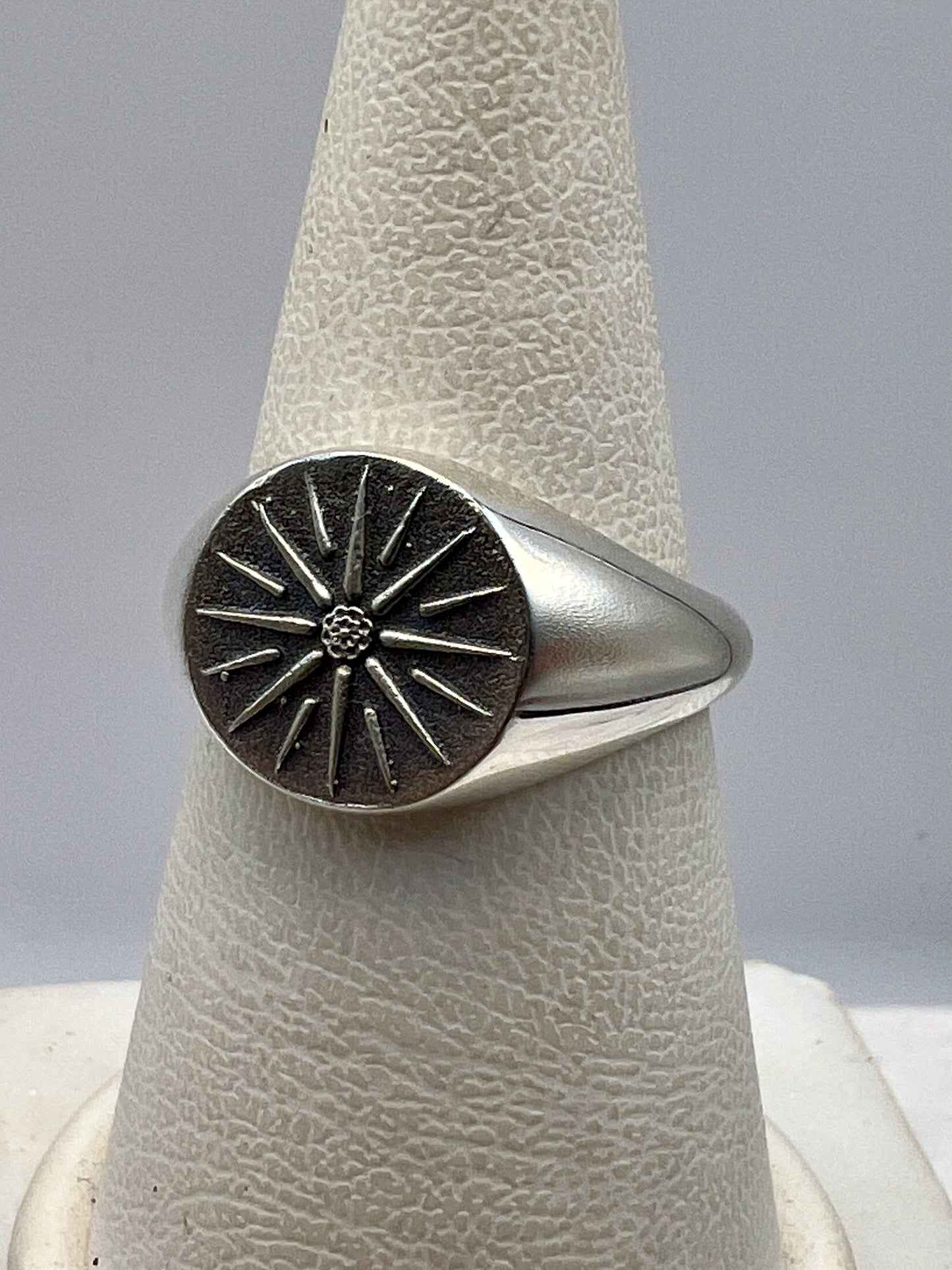 Macedonian Star Vergina Sun signed ring Sterling silver 925