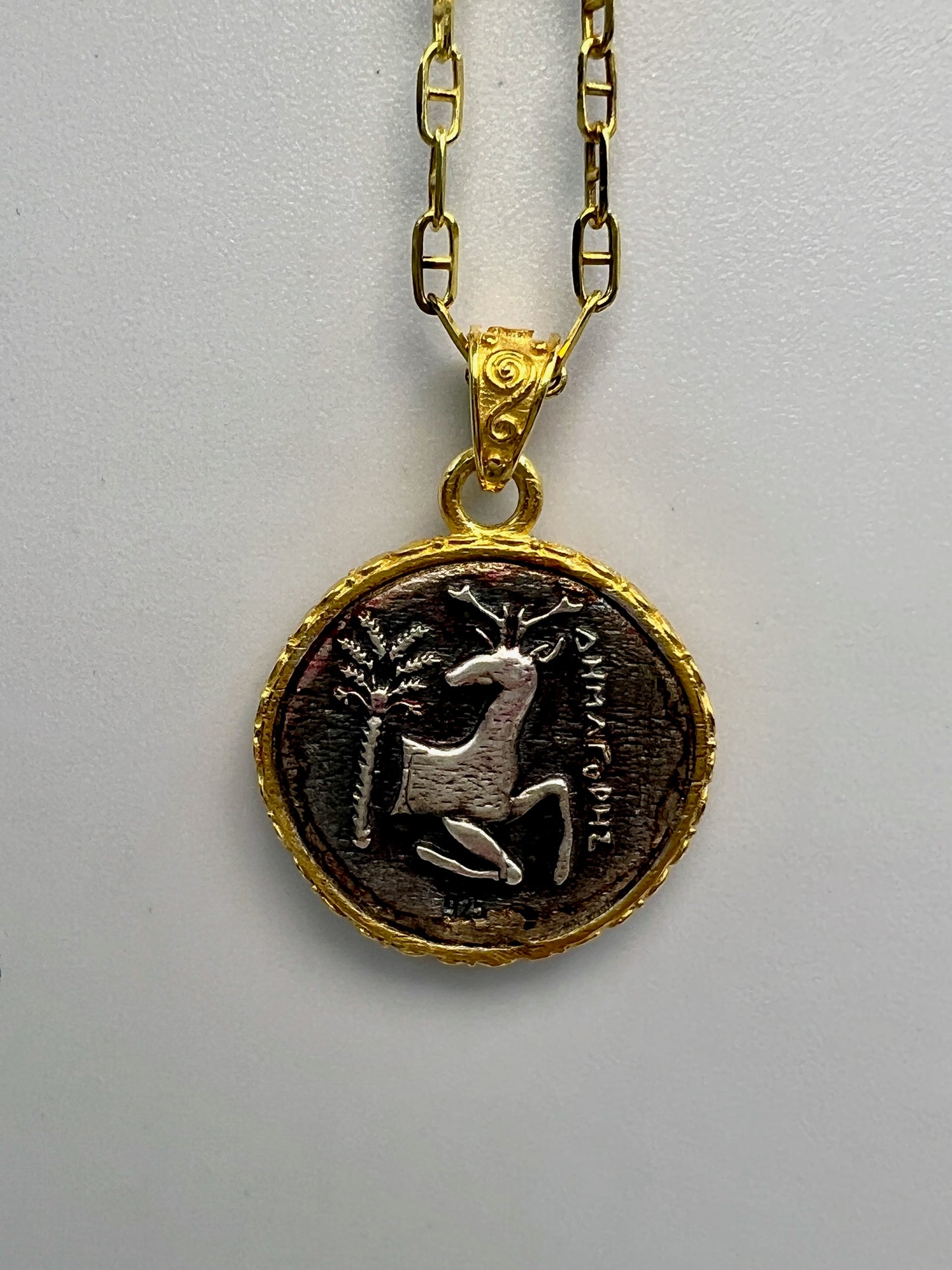 Artemis Grèce Asie Éphèse Déesse Ancienne Abeille Stag Tetradrachm pièce de monnaie bijoux faits à la main