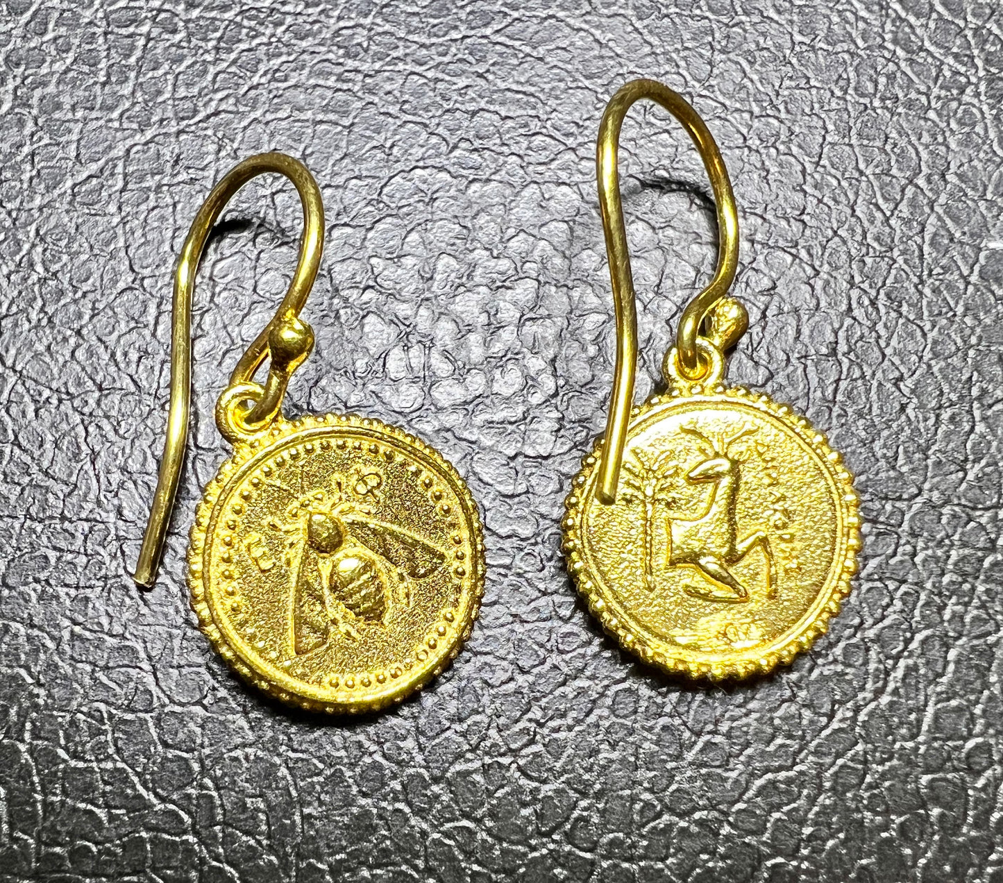 Goddess Artemis Ancient Bee Stag earring Greece Asia Ephesus Tetradrachm coin jewelry handmade (Copy)